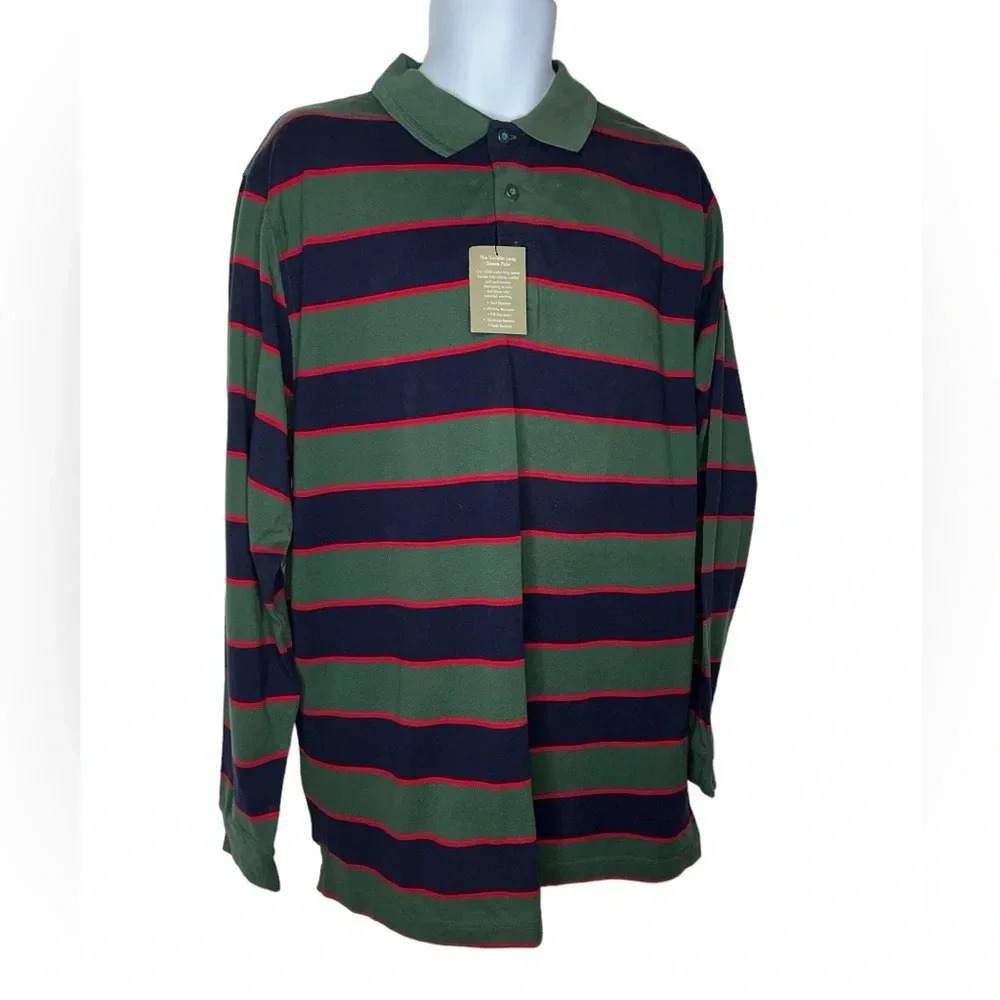 Jos. A Banks striped traveler’s collection polo green blue red NWT SZ LG